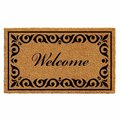 Configuracion 17 x 29 in. Breaux Welcome Rectangular Doormat Natural & Black CO3357257